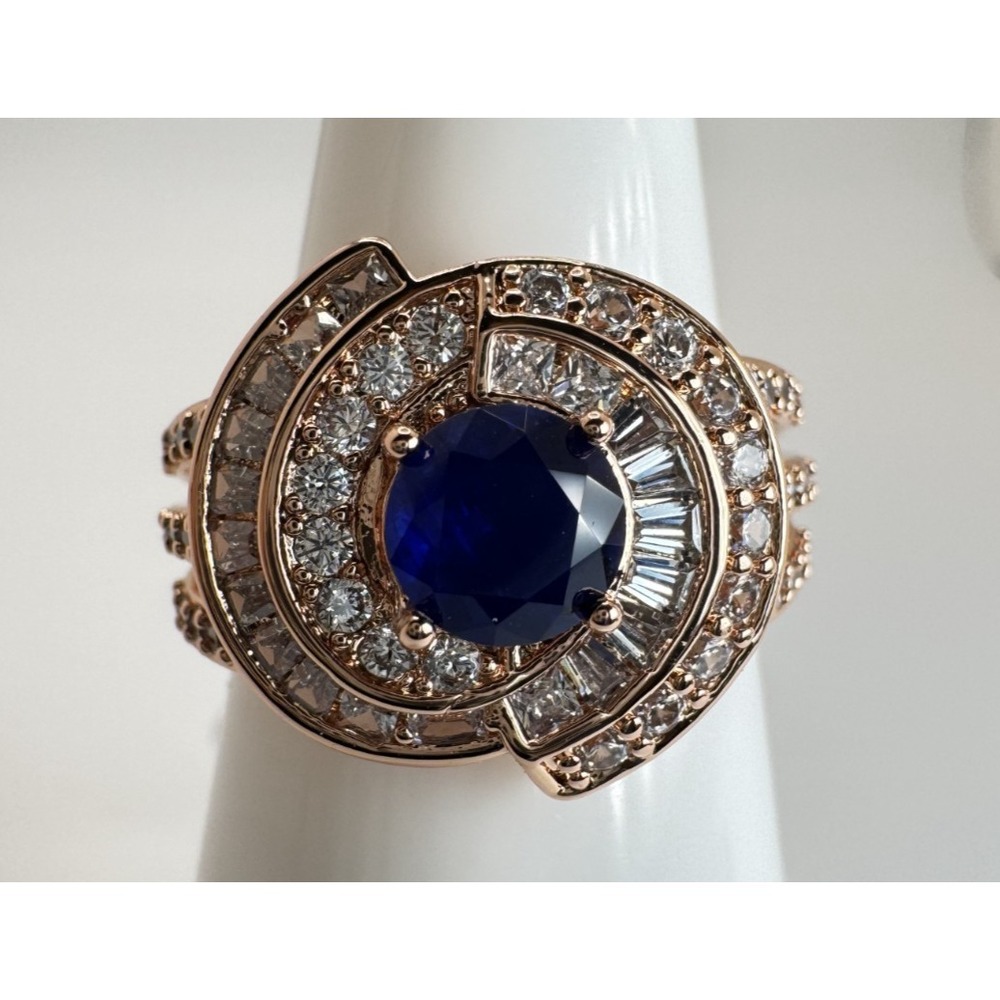 Bomb Party Say it in Stones Ring Size 7 RG36484 Rose Gold Lab Sapphire